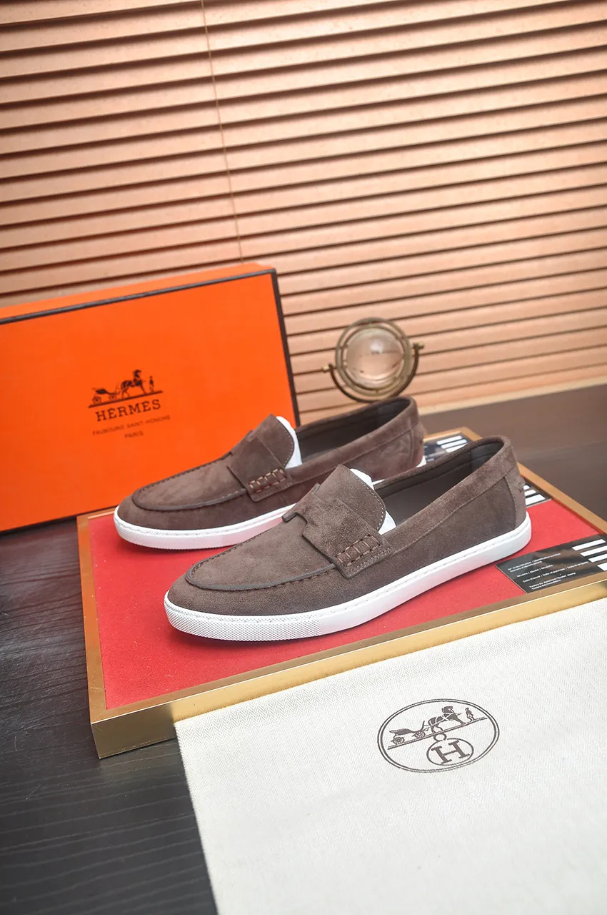 Men's shoes💰540💶[HERMES] (cowhide lining)🍀Italian top luxury🍀He does not pursue novel styles and gorgeous colors, but attracts the favor of successful men with his flawless, elegant and classic style. Formal leather shoes This very comfortable, simple and stable style allows you to easily match any style! The pattern is absolutely 1:1 refined from the original case, and we strive for excellence in materials, imported cowhide + cowhide lining💪💪💪extraordinary texture👍! .Code number: 39-45 (45 customized)